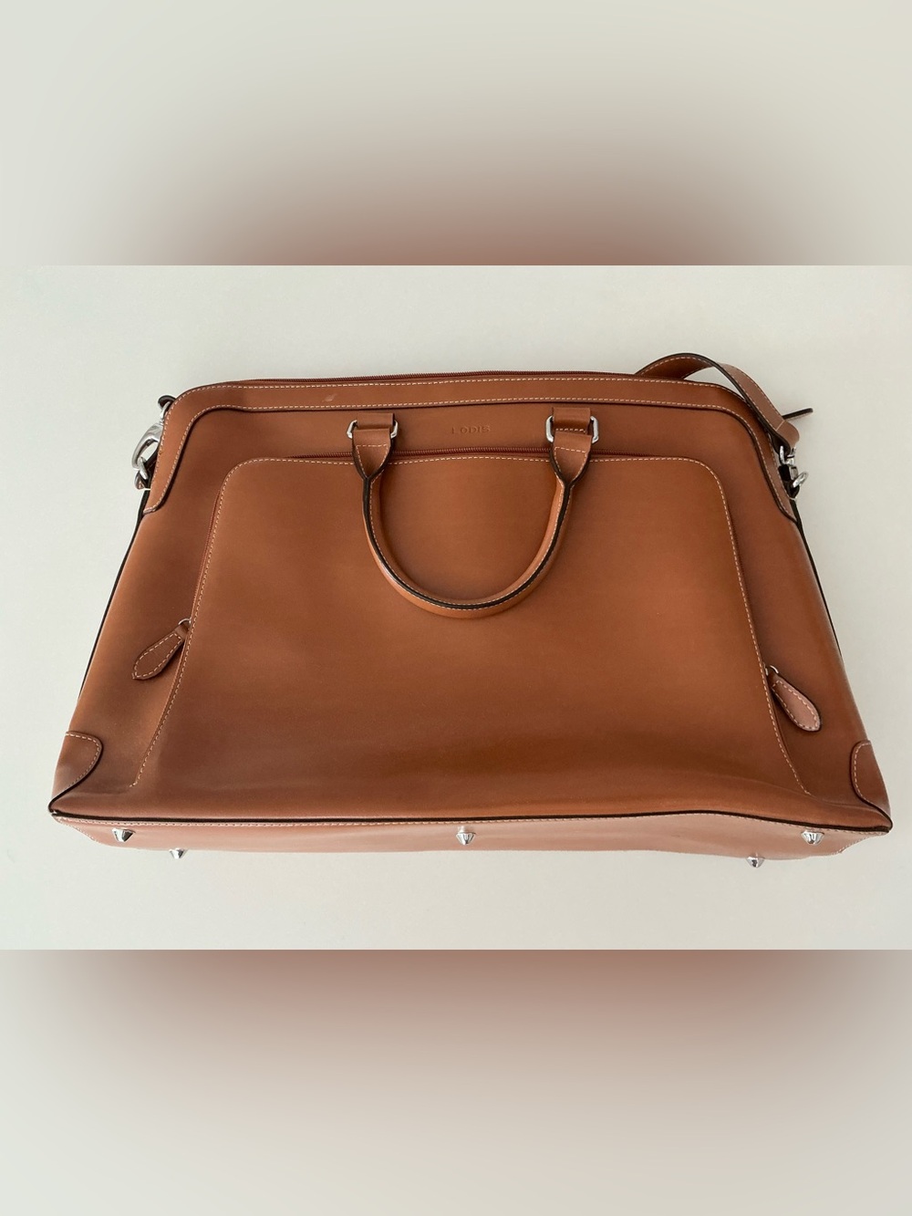 IMPECCABLE Lodis Audrey leather briefcase
